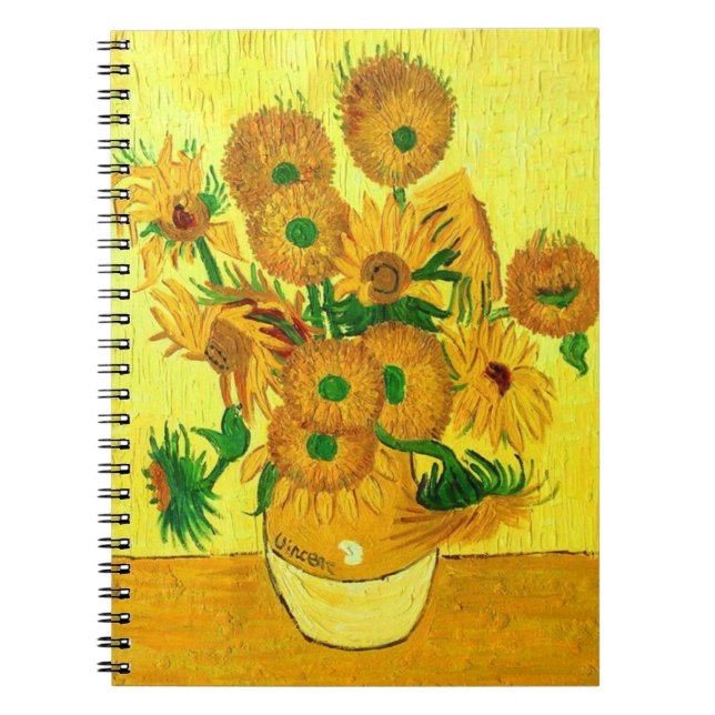 Van Gogh Sunflowers Notizblock (Vorderseite)