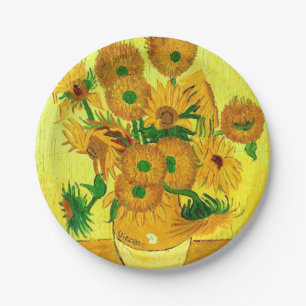 Van Gogh Sunflowers Pappteller