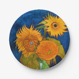 Van Gogh Sunflowers Pappteller