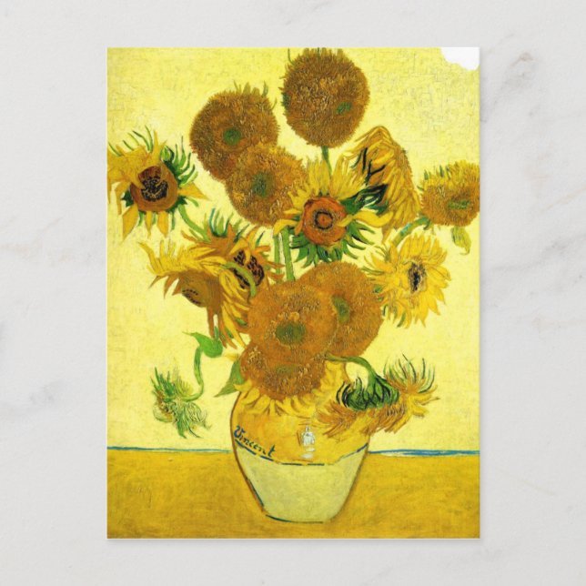 Van Gogh Sunflowers Postkarte (Vorderseite)