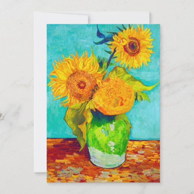 Van Gogh Sunflowers  Save The Date (Vorderseite)