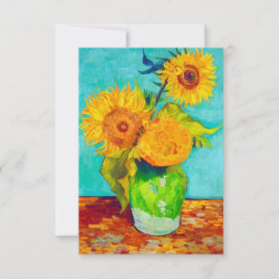 Van Gogh Sunflowers Save The Date