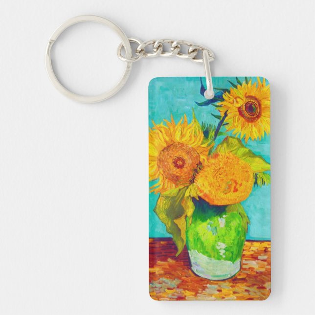 Van Gogh Sunflowers Schlüsselanhänger (Vorderseite)