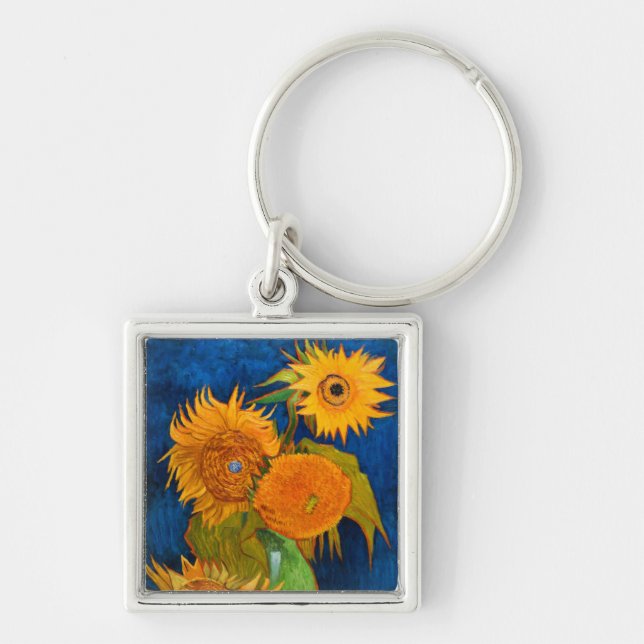 Van Gogh Sunflowers Schlüsselanhänger (Vorne)