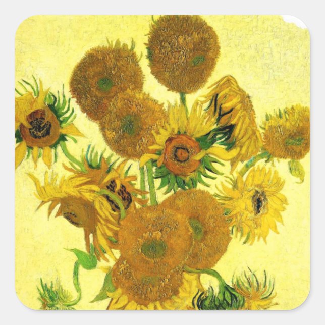 Van Gogh Sunflowers Stickers (Vorderseite)