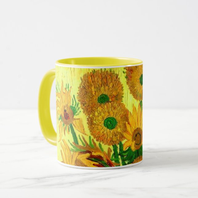 Van Gogh Sunflowers Tasse (Vorderseite Links)