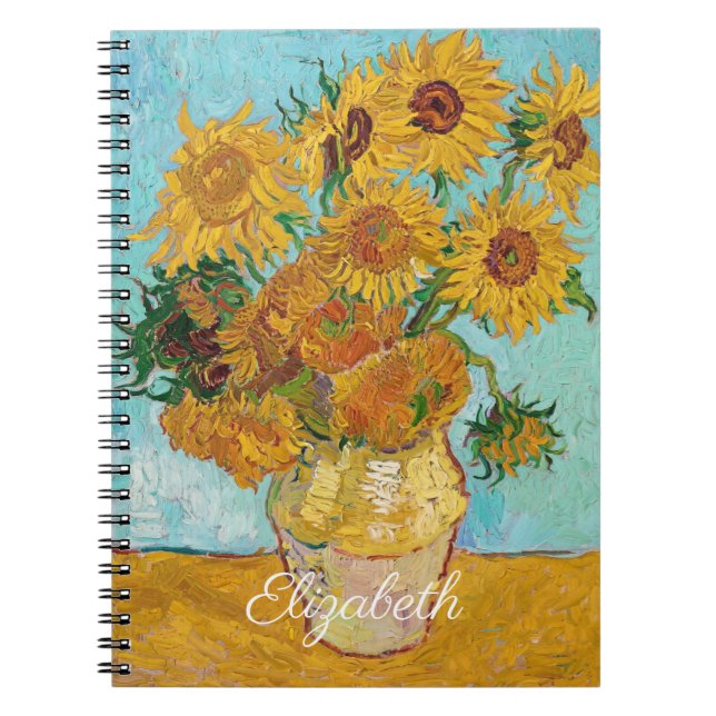 Van Gogh Sunflowers Yellow Flowers  Floral  Notizblock (Vorderseite)