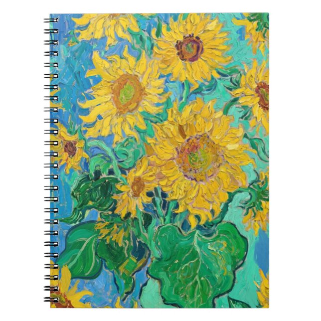 Van Gogh Sunflowers Yellow Flowers  Floral  Notizblock (Vorderseite)