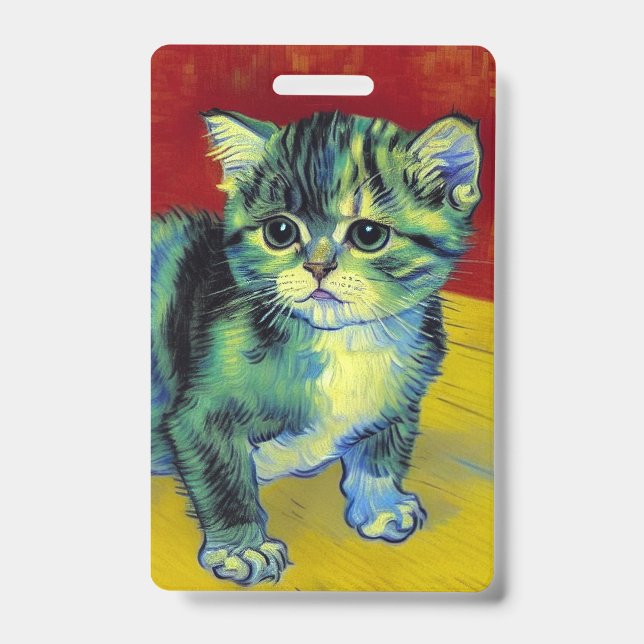 Van Gogh Tabby Cat Ausweis (Vorderseite)