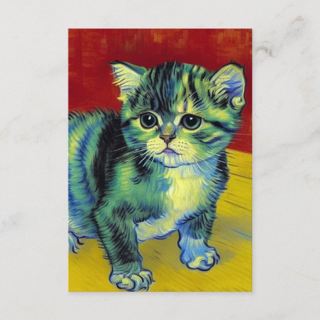 Van Gogh Tabby Cat Begleitkarte (Vorderseite)