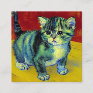 Van Gogh Tabby Cat Begleitkarte