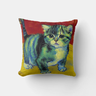 Van Gogh Tabby Cat Kissen
