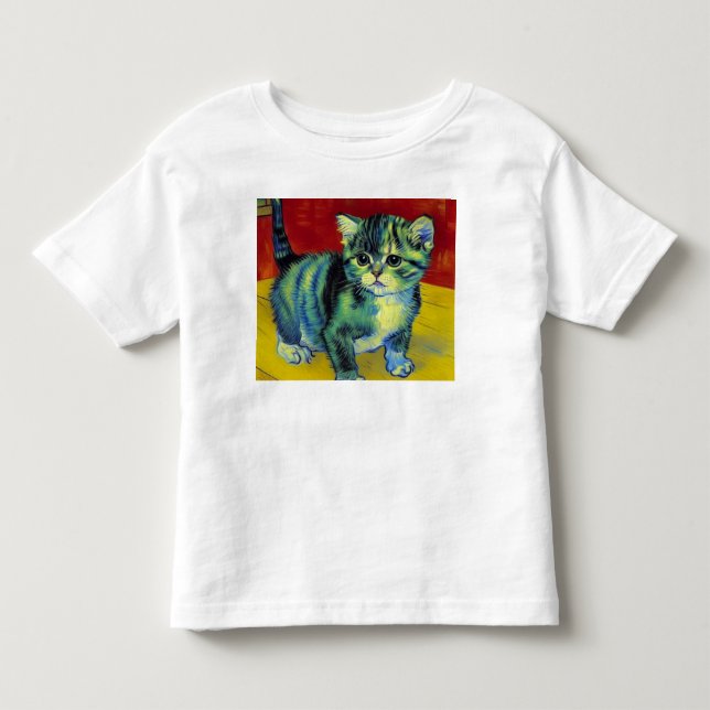 Van Gogh Tabby Cat Kleinkind T-shirt (Vorderseite)