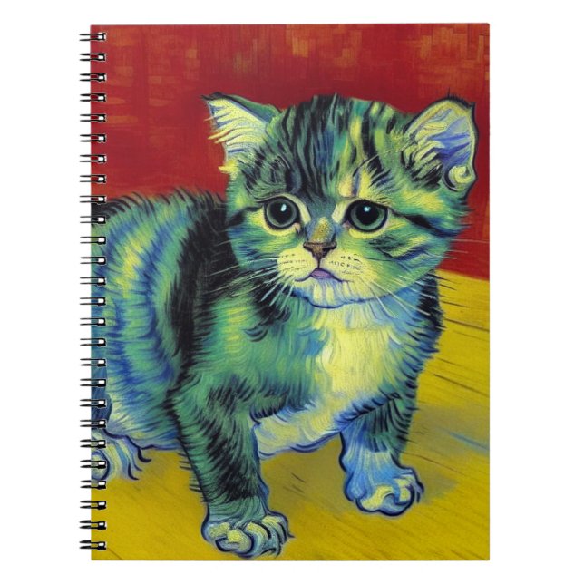 Van Gogh Tabby Cat Notizblock (Vorderseite)
