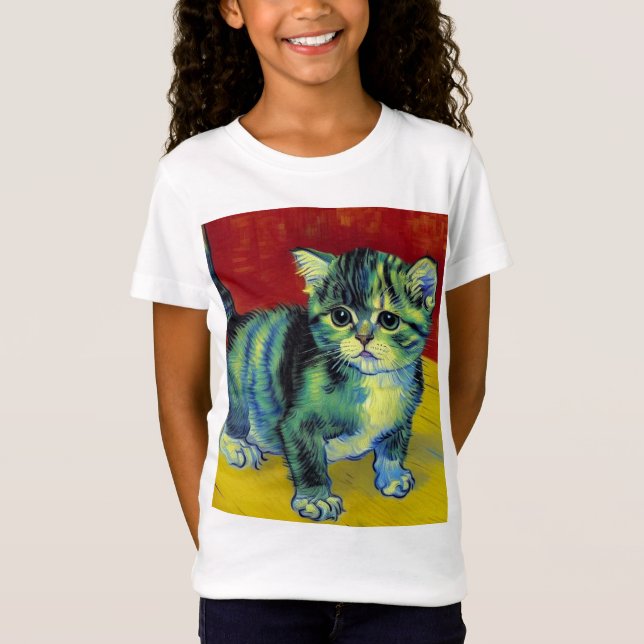 Van Gogh Tabby Cat T-Shirt (Vorderseite)