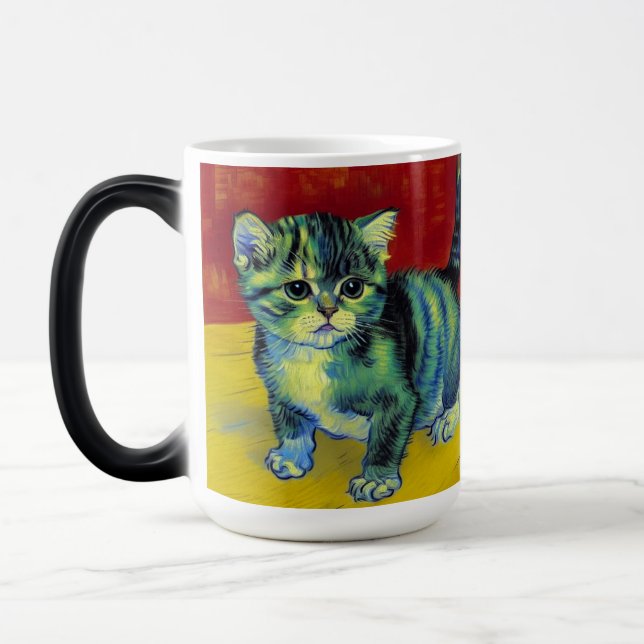 Van Gogh Tabby Cat Verwandlungstasse (Links)