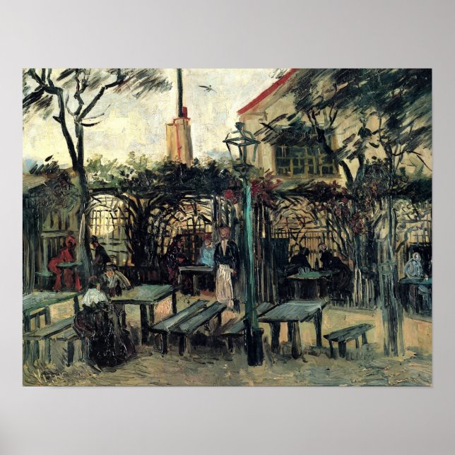 Van Gogh - Terrasse am Montmartre Poster (Vorne)