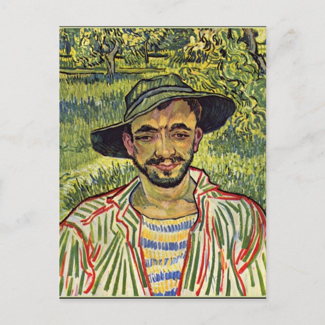 Van Gogh - The Gardener (alias Young Peasant) Postkarte (Vorderseite)