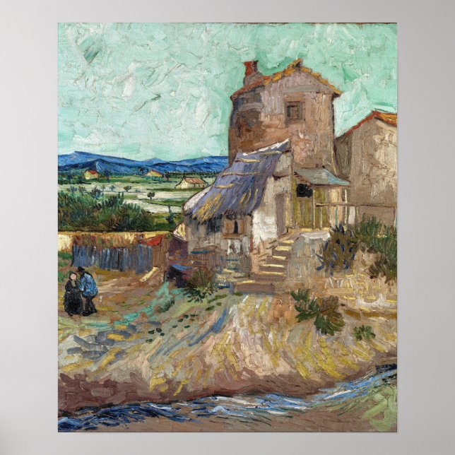 Van Gogh - The House of La Crau (alte Mühle) Poster (Vorne)