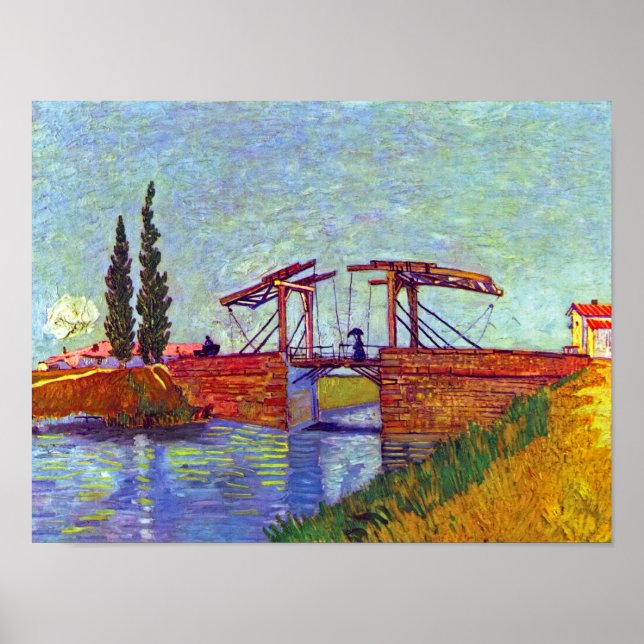 Van Gogh - The Langlois Bridge at Arles Poster (Vorne)