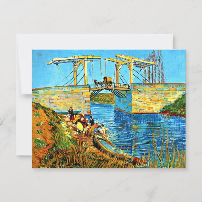 Van Gogh - The Langlois Bridge at Arles with Women Karte (Vorderseite)