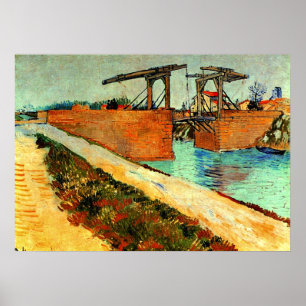 Van Gogh - The Langlois Bridge with Road Poster