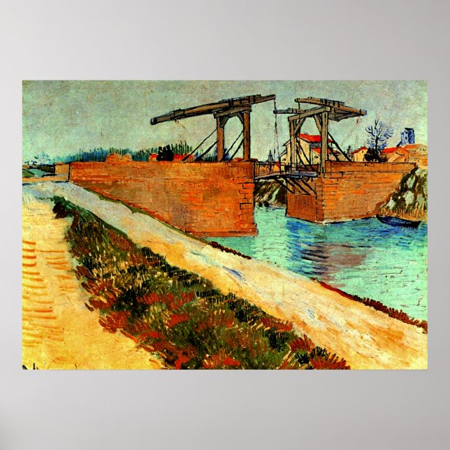 Van Gogh - The Langlois Bridge with Road Poster (Vorne)