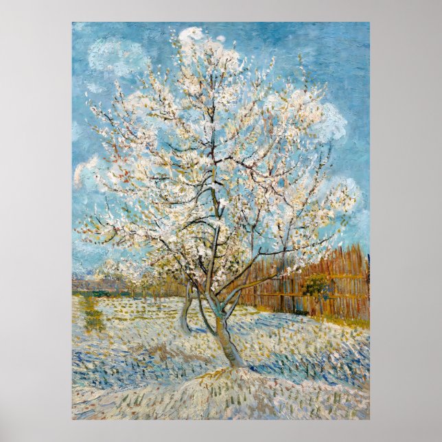 Van Gogh, The Pink Peach Tree, 1888 Poster (Vorne)