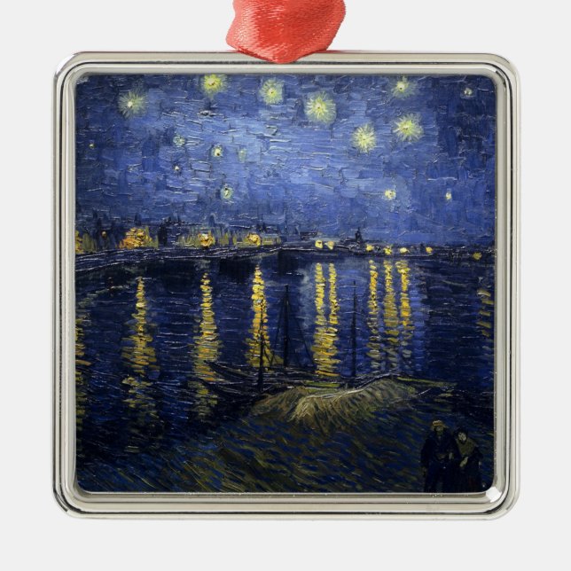 Van Gogh, The Starry Night, 1888 Ornament Aus Metall (Vorne)