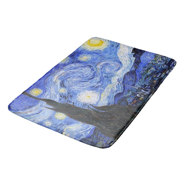Van Gogh The Starry Night Badematte (Schrägansicht)