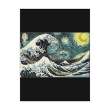Van Gogh The Starry Night - Hokusai The Great Wave
