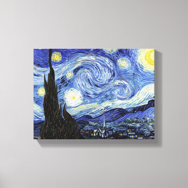 Van Gogh The Starry Night Leinwanddruck (Vorderseite)