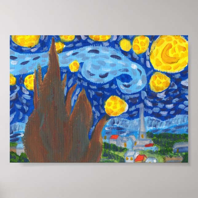 Van Gogh, The Starry Night Print, Value, Poster (Vorne)