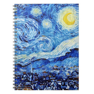 Van Gogh - The Starry Night - White Christmas Post Notizblock
