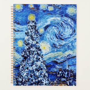 Van Gogh - The Starry Night - White Christmas Post Planer
