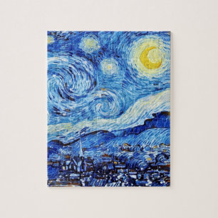 Van Gogh - The Starry Night - White Christmas Post Puzzle
