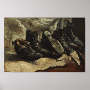 Van Gogh - Three Pairs Of Shoes 1886 Poster