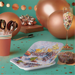 Van Gogh - Trauben, Zitronen, Birnen und Äpfel, Pappteller