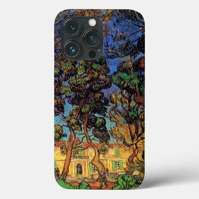 Van Gogh Trees im Garten, Saint Paul Hospital Case-Mate iPhone Hülle (Rückseite)