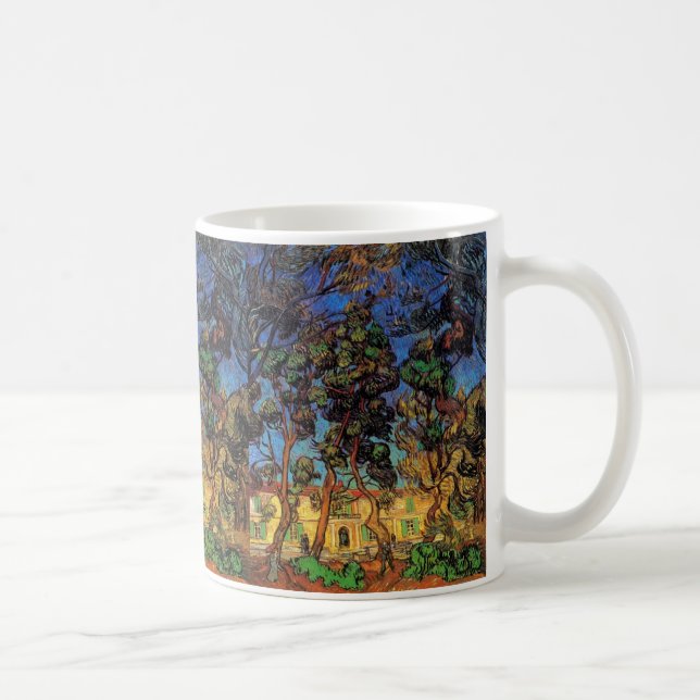 Van Gogh Trees im Garten, Saint Paul Hospital Kaffeetasse (Rechts)