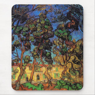 Van Gogh Trees im Garten, Saint Paul Hospital Mousepad