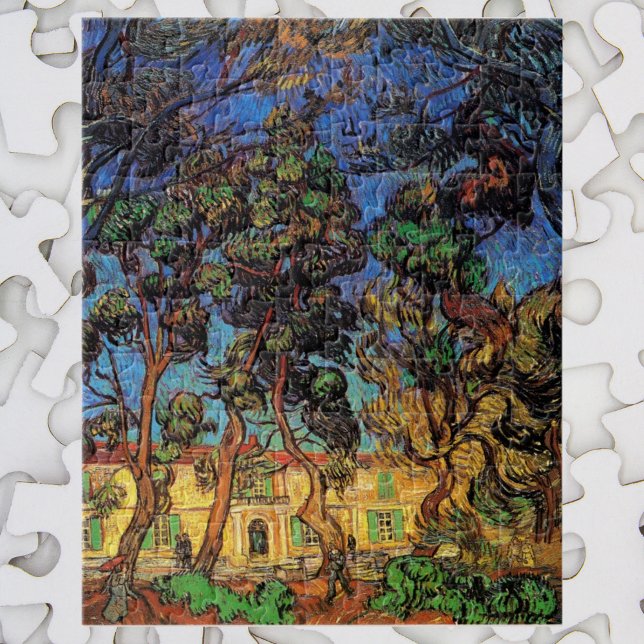 Van Gogh Trees im Garten, Saint Paul Hospital Puzzle (Von Creator hochgeladen)