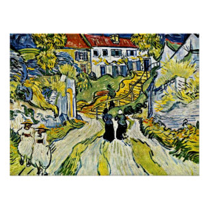 Van Gogh - Treppe bei Auvers, Poster