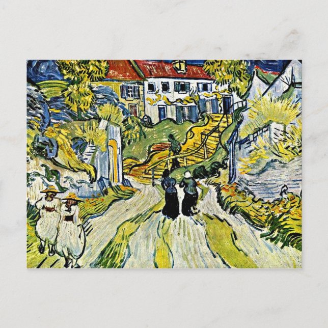 Van Gogh - Treppe bei Auvers Postkarte (Vorderseite)