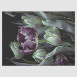 Van Gogh Tulpen, tiefvioletter fantastischer Garte Seidenpapier