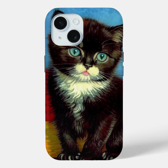 Van Gogh Tuxedo Cat Case-Mate iPhone Hülle (Rückseite)