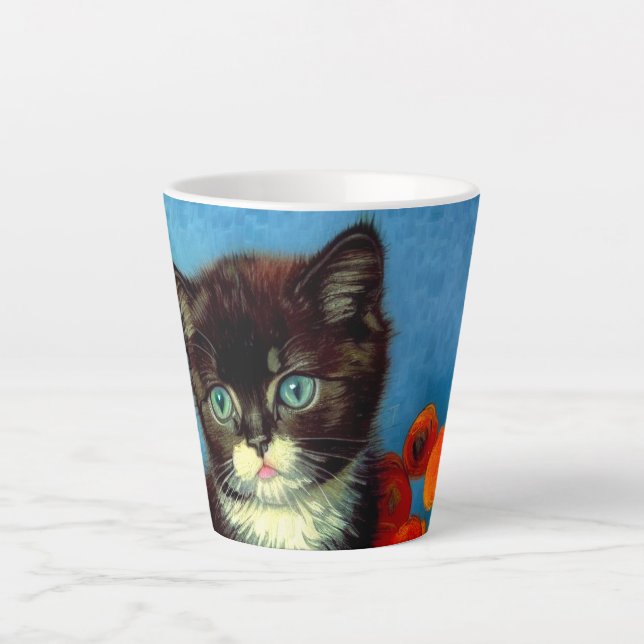 Van Gogh Tuxedo Cat Milchtasse (Vorderseite)