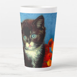 Van Gogh Tuxedo Cat Milchtasse
