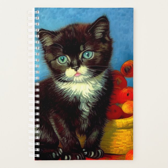 Van Gogh Tuxedo Cat Planer (Vorderseite)