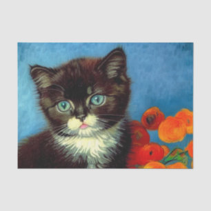 Van Gogh Tuxedo Cat Seidenpapier